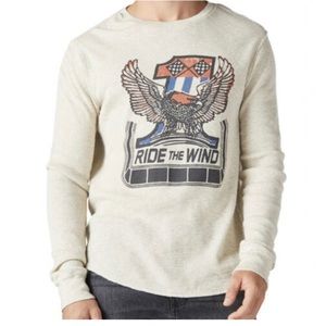 *LUCKY BRAND RIDE THE WIND THERMAL LONG SLEEVE TOP*